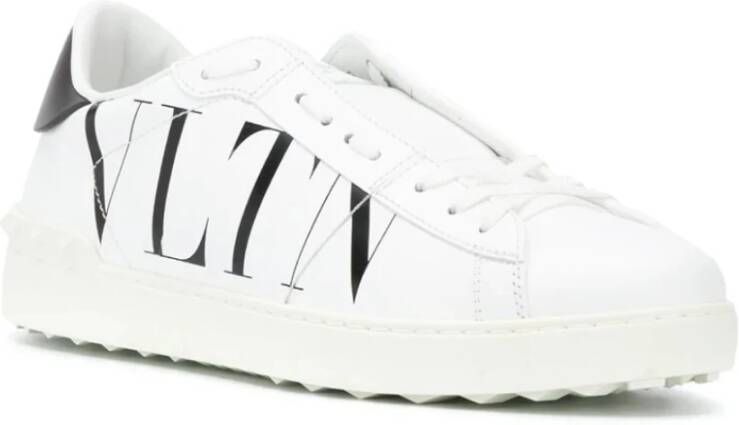 Valentino Garavani Logo Rockstud Open Witte Sneakers White Heren