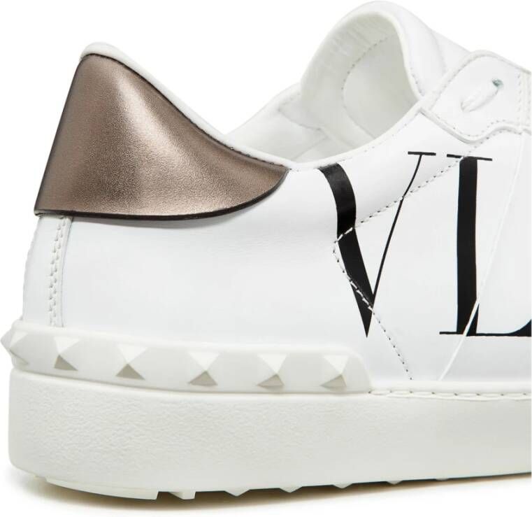 Valentino Garavani Logo Rockstud Open Witte Sneakers White Heren