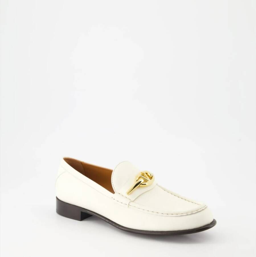 Valentino Garavani Luxe Leren Instaploafers White Dames