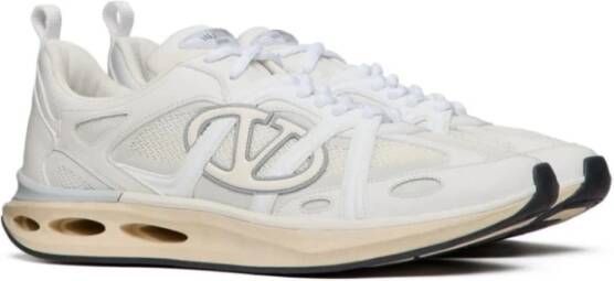 Valentino Garavani Mesh Panel Sneakers met VLogo Signature White Heren