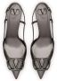 Valentino Garavani Metallic Grijze Slingback Hakken Gray Dames - Thumbnail 3