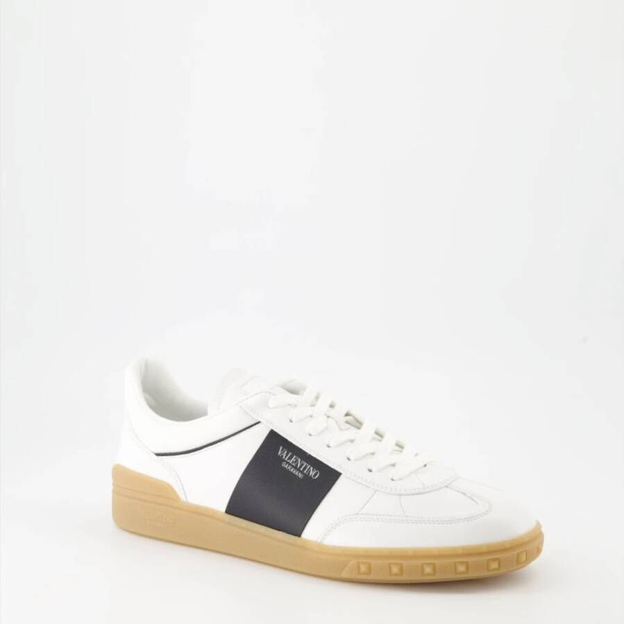 Valentino Garavani Nappa Leren Veterschoenen White Heren