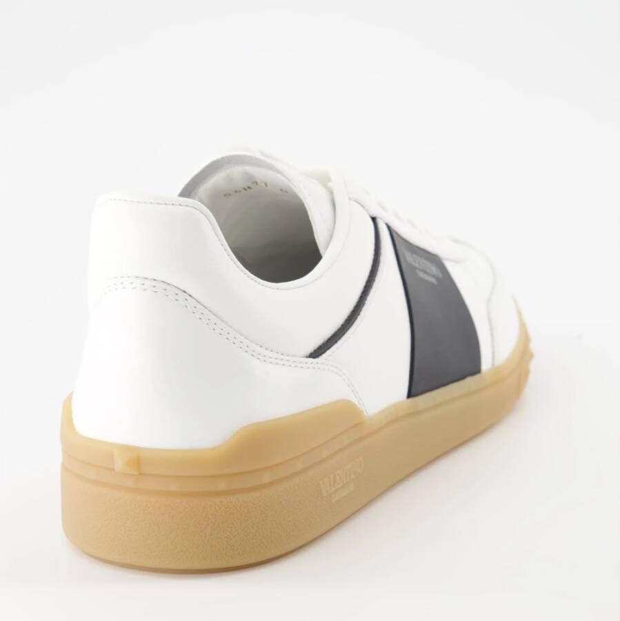 Valentino Garavani Nappa Leren Veterschoenen White Heren