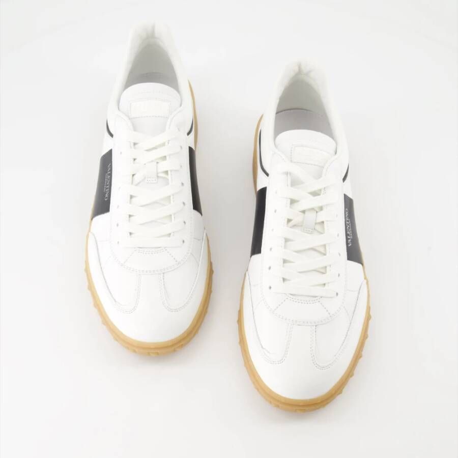 Valentino Garavani Nappa Leren Veterschoenen White Heren