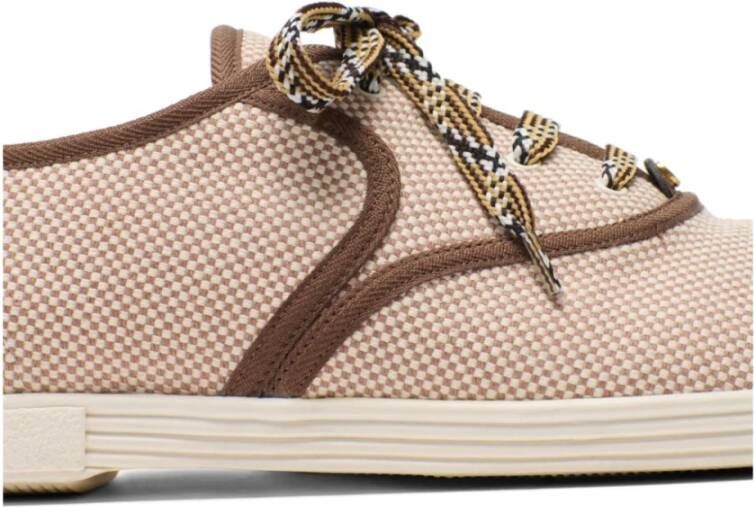 Valentino Garavani Nieuwe Lage Vetersneakers Beige Heren