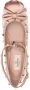 Valentino Garavani Nude Satin Studded Ballet Flats Pink Dames - Thumbnail 2