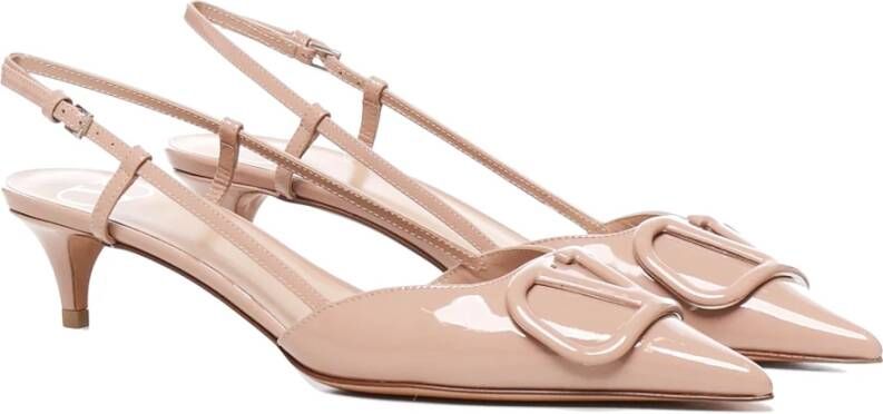 Valentino Garavani Nude VLogo Slingback Pumps Beige Dames