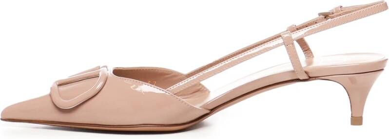 Valentino Garavani Nude VLogo Slingback Pumps Beige Dames