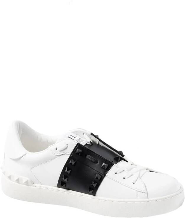 Valentino Garavani Open leren sneakers met studs White Heren