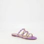 Valentino Garavani Paarse leren Rockstud sandalen Purple Dames - Thumbnail 2