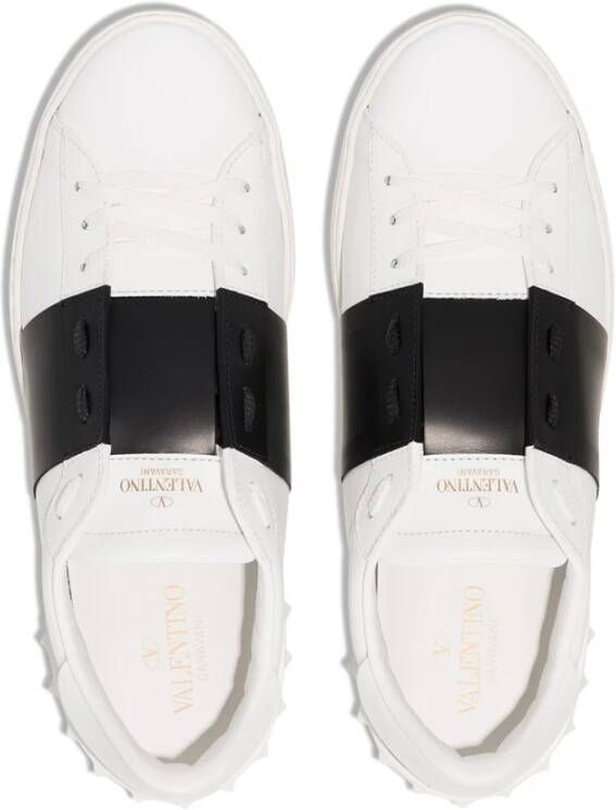 Valentino Garavani Panelled Sneakers met Side Stripe Detailing White Heren