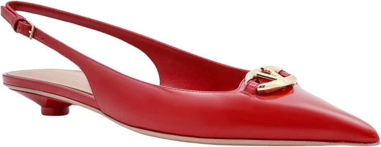 Valentino Garavani Patentleren Slingback met VLogo Handtekening Red Dames