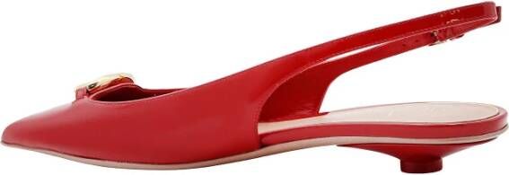 Valentino Garavani Patentleren Slingback met VLogo Handtekening Red Dames