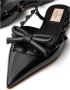 Valentino Garavani Platte schoenen met strikdetail en Rockstud Black Dames - Thumbnail 2