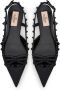 Valentino Garavani Platte schoenen met strikdetail en Rockstud Black Dames - Thumbnail 3