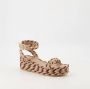 Valentino Garavani Raffia Sleehak Sandalen Rockstud Collectie Pink Dames - Thumbnail 2