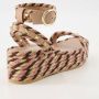 Valentino Garavani Raffia Sleehak Sandalen Rockstud Collectie Pink Dames - Thumbnail 4