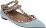 Valentino Garavani Rockstud Ballerina Schoenen in Aqua Blue Dames - Thumbnail 2