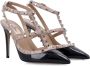 Valentino Garavani Rockstud Caged Enkelband Pomp Black Dames - Thumbnail 2