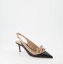 Valentino Garavani Zwarte Patentleren Rockstud Slingback Hakken Black Dames - Thumbnail 6