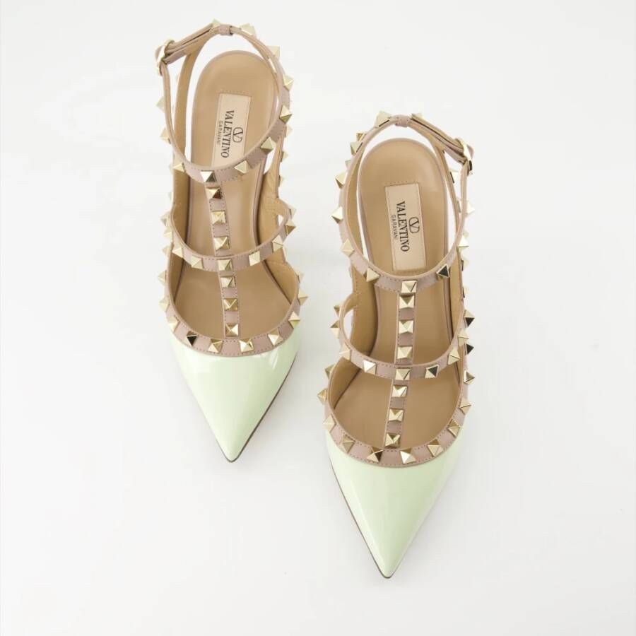 Valentino Garavani Rockstud Enkelband Pumps Green Dames