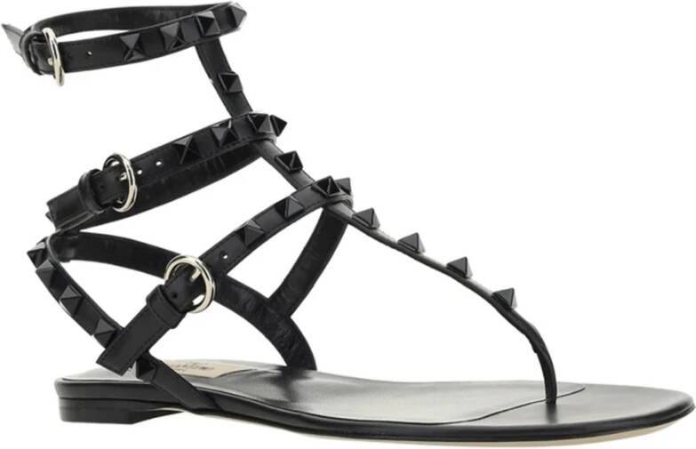 Valentino Garavani Rockstud Flip-Flop Sandalen Black Dames