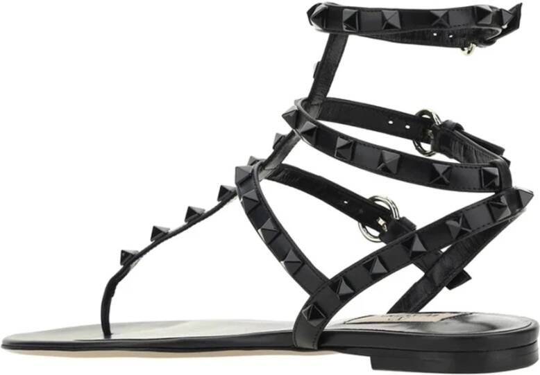 Valentino Garavani Rockstud Flip-Flop Sandalen Black Dames