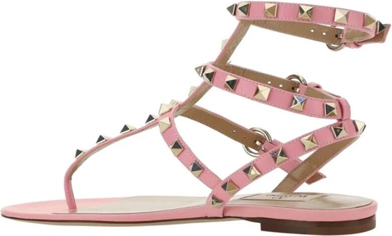 Valentino Garavani Rockstud Flip-Flop Sandalen Pink Dames