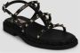 Valentino Garavani Rockstud Kalfsleren Sandaal Black Dames - Thumbnail 2