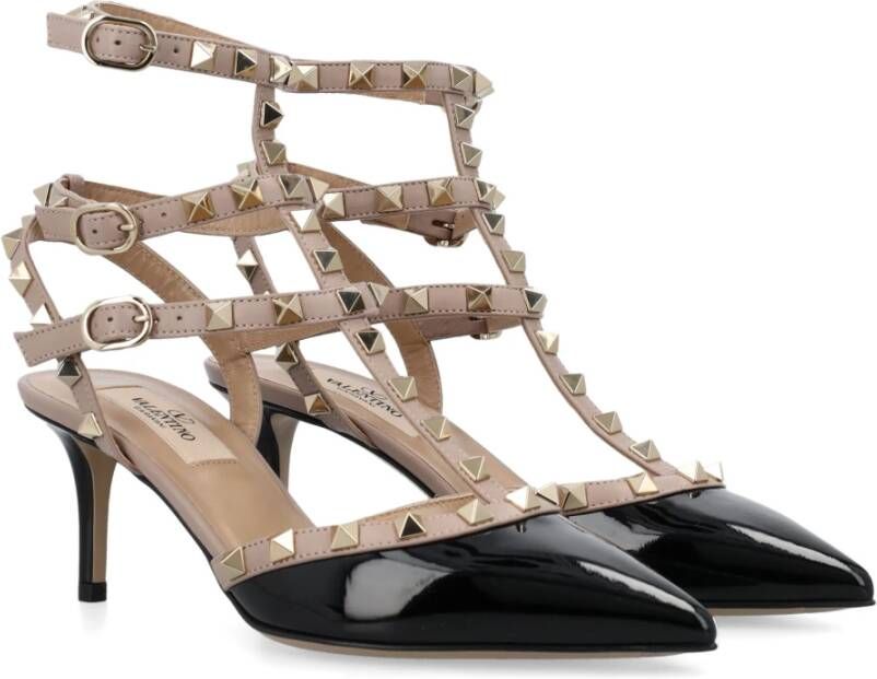 Valentino Garavani Rockstud Lakleren Enkelband Pomp Black Dames