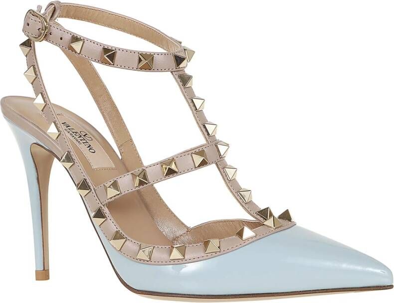 Valentino Garavani Rockstud Lakleren Pumps Blue Dames