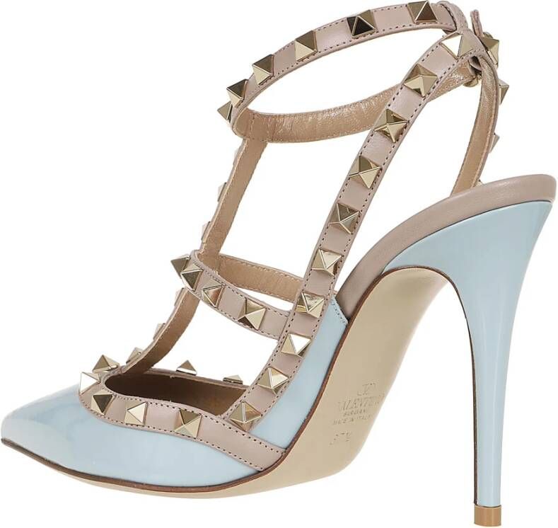 Valentino Garavani Rockstud Lakleren Pumps Blue Dames