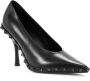 Valentino Garavani Zwarte Leren Hakken met Stud Detail Black Dames - Thumbnail 3