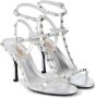 Valentino Garavani Rockstud Leren Sandalen Vrouwen Zilveren Studs Gray Dames - Thumbnail 2