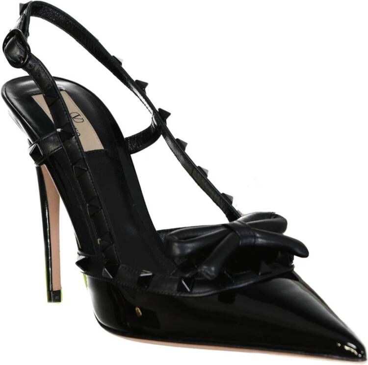 Valentino Garavani Rockstud Leren Slingback Pumps Black Dames