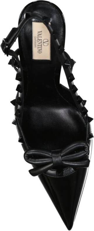 Valentino Garavani Rockstud Leren Slingback Pumps Black Dames