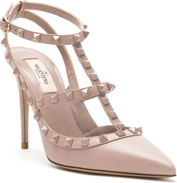 Valentino Garavani Rockstud Platte Schoenen Pink Dames