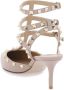 Valentino Garavani Studded Leren Slingback Pumps Beige Dames - Thumbnail 2