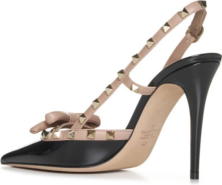 Valentino Garavani Rockstud Slingback Sandalen Black Dames