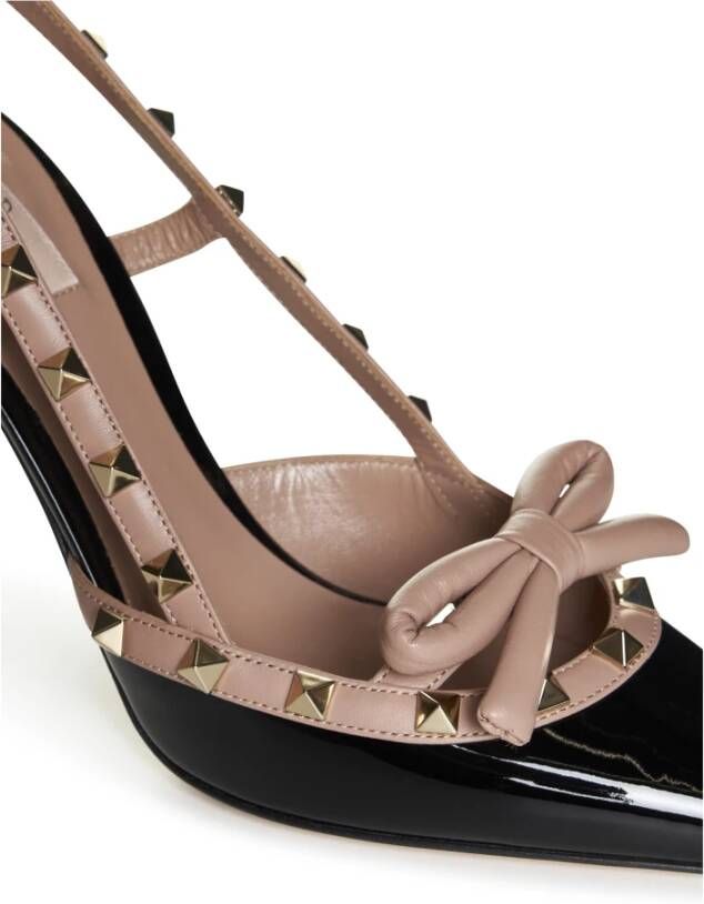 Valentino Garavani Rockstud Slingback Sandalen Black Dames