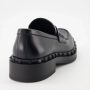 Valentino Garavani Rockstud Slip-On Leren Loafers Black Heren - Thumbnail 4