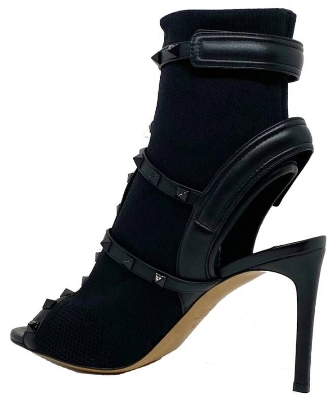 Valentino Garavani Rockstud Sock Hak Sandalen Black Dames