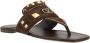 Valentino Garavani Rockstud Square Toe Thong Sandals Brown Dames - Thumbnail 2