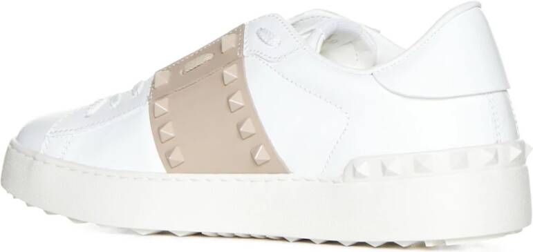 Valentino Garavani Rockstud Untitled Leren Sneakers White Dames