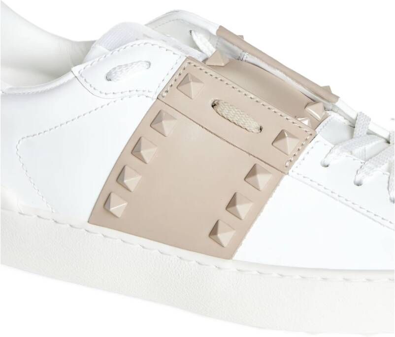 Valentino Garavani Rockstud Untitled Leren Sneakers White Dames