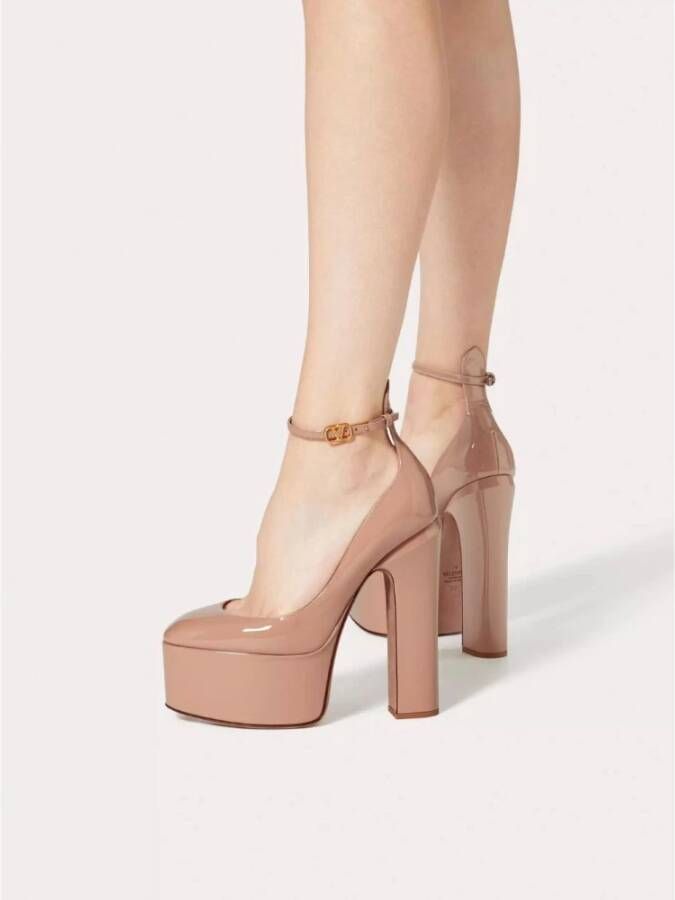 Valentino Garavani Rose Cannelle Platform Pumps Pink Dames