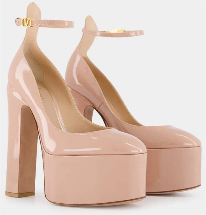 Valentino Garavani Rose Cannelle Platform Pumps Pink Dames