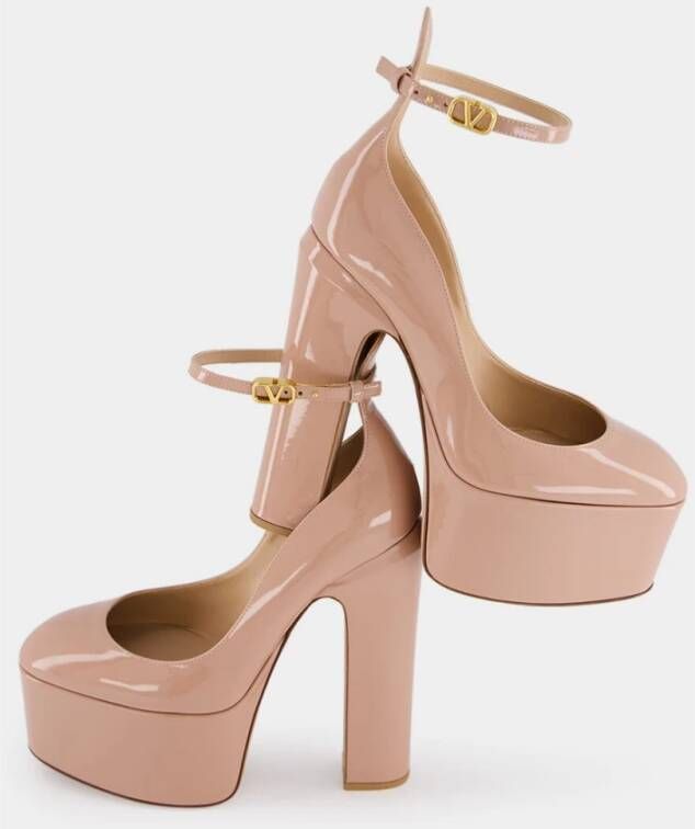 Valentino Garavani Rose Cannelle Platform Pumps Pink Dames