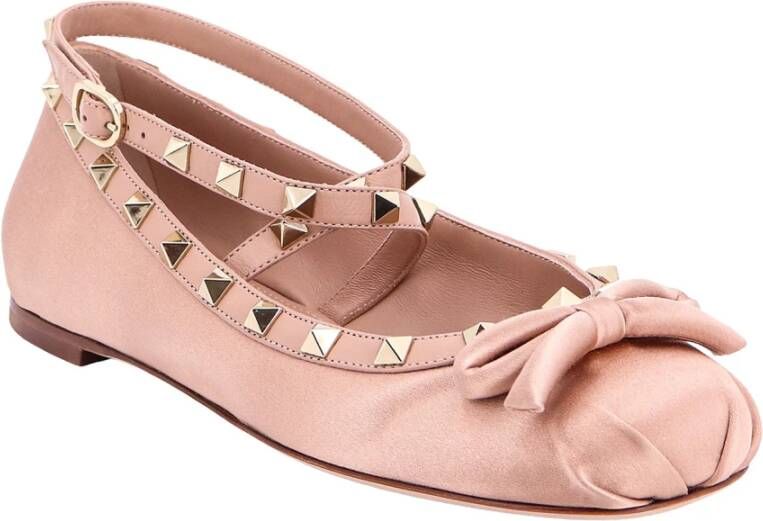 Valentino Garavani Roze Ballerina Schoenen met Enkelband Pink Dames