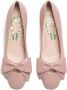 Valentino Garavani Roze Leren Boog Hak Pumps Pink Dames - Thumbnail 2